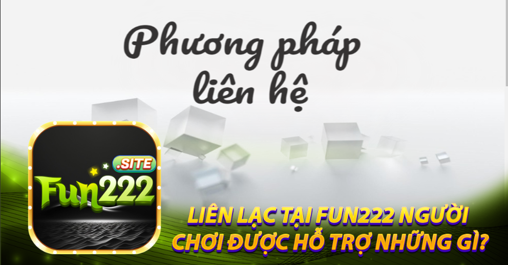 Liên lạc tại Fun222 người chơi được hỗ trợ những gì?